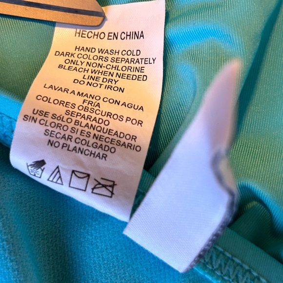 Kenneth Cole Reaction Turquoise Bikini Tankini with Embroidery women’s size L - Picture 11 of 13